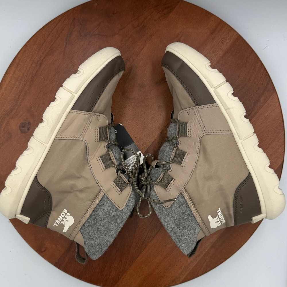 Sorel Explorer Next Carnival Waterproof Boots Womens 7.5 Tan Felt Lined Lace Up - Picture 11 of 14